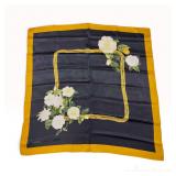 Chanel Camellia and Chain Print Silk Scarf