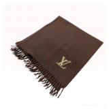 Louis Vuitton Brown 100% Cashmere Scarf