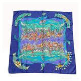 Hermes Tournez Manege Silk Scarf by Sophie de Seynes 90 cm