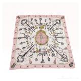 Hermes Paris Les Cles Silk Carre 90 Scarf