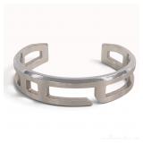 Hermes Play Bangle Solid 925 Sterling Silver Cuff Bracelet