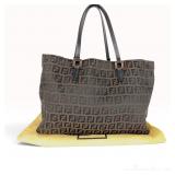 Fendi Zucca Monogram Canvas Tote Bag