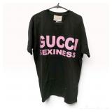 Gucci Sexiness Logo Oversized T-Shirt in Black and Pink