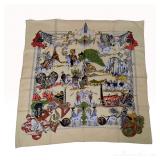 Hermes Au Fil de la Soie Silk Scarf by Annie Faivre