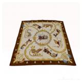 Hermes Plumes et Grelots Silk Jacquard Scarf by Julia Abadie