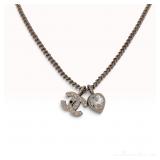Chanel Spring 2011 Crystal CC and Heart Charm Necklace
