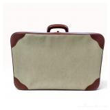 Hermes Vintage Toile Canvas and Grained Leather Hardside Suitcase