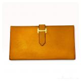Hermes Bearn Wallet in Yellow Epsom Leather