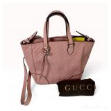 Gucci Microguccissima Bree Small Pink Leather Tote Bag