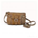 Chloe Distressed Metallic Leather Mini Crossbody Bag