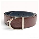 Hermes Reversible Grained Leather Etrier Belt Size 90/32-34'