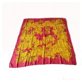 Chanel CC Logo Grape and Tassel Motif Silk Scarf