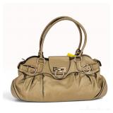 Salvatore Ferragamo Gancini Marisa Metallic Leather Shoulder Bag