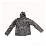 Gucci Men's Black Coated Technical Hooded Jacket Size 46