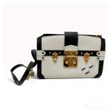 Louis Vuitton White Epi Leather Petite Malle Birds Trunk Bag