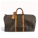 Louis Vuitton Monogram Keepall 60 Bandouliere Travel Bag
