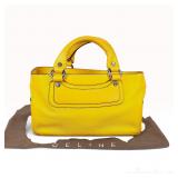 Celine Grained Yellow Leather Boogie Bag