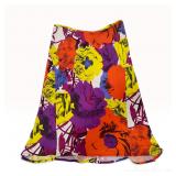 Gianni Versace Couture Spring Summer 2002 Floral Print Jersey Flared Skirt