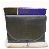 Yves Saint Laurent Vintage Black Saffiano Leather Envelope Clutch