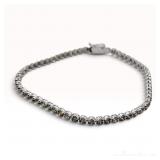 18K White Gold 3.00ctw Natural Diamond Tennis Bracelet
