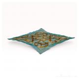Hermes Passiflores Pleated Silk Losange Scarf