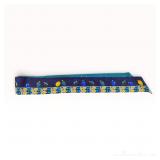 Hermes Silk Twilly Scarf with Stylized Bird and Floral Motif