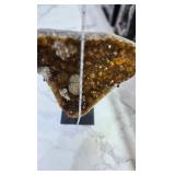 HEART SHAPED CITRINE ON A STAND. GORGEOUS!!!!
