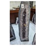 AN AMETHYST GEODE WITH POLISHED EDGES - GORGEOUS