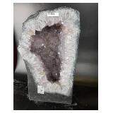 AMETHYST CATHEDRAL GEODE WITH POLISHED EDGES