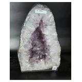 AMETHYST CATHEDRAL GEODE WITH POLISHED EDGES