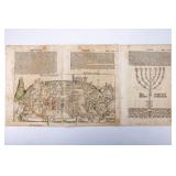 ORIGINAL WOODCUT VIIEW OF JERUSALEM - NUREMBERG CHRONICLE 1493