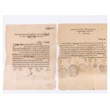 MANUSCRIPTS - HOLY LAND. HEBRON AND JERUSALEM 1892 AND 1890