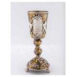 A SILVER AND MIXED METAL KIDDUSH CUP BY MICHAEL ENDE. Jerusalem, c. 1985