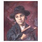 MOZART ROTTMAN (1875 - 1950) OIL ON CANVAS, HASIDIC YOUNG MAN