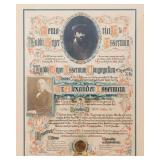 A HAND DRAWN MEMORIAL TO RABBI MEYER ISSERMAN. Newark, c. 1925.