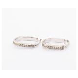 A PAIR DIAMOND EARRINGS