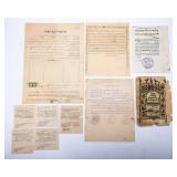 A COLLECTION OF PRE-ISRAEL BRITISH MANDATE ERA RABBINICAL LETTERS, DOCUMENTS AND MANUSCRIPTS. Con