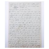 A HANDWRITTEN LETTER FROM RABBI YITZCHOK GREENBLATT TO RABBI YOSEF CHAIM SONNENFELD. Ellenville, New