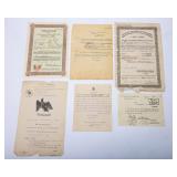 A COLLECTION OF EUROPEAN-PALESTINE DOCUMENTS. Including many receipts, letters, notices from Berlin,