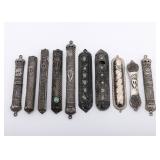 A GROUP OF TEN SILVER MEZUZAH COVER. Israel, 20th century.