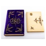 TWO SIDDURS WITH DECORATIVE BINDINGS