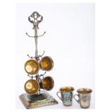 A SET OF SIX SMALL KIDDUSH CUPS. Israel, c. 2000