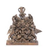 A MAGNIFICENT WOODEN ARK DECORATION. Poland or Romania, c. 1850