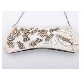 A SILVER AND 9K GOLD WOMAN'S JUDAICA PURSE. Russia, c. 1917.