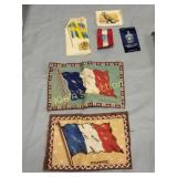antique silk & cotton labels & France too masons,