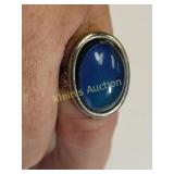 vtg mood ring changes color blues green gray
