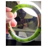 nephrite jade hinged bangle bracelet jadeite