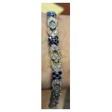 platinum diamond & sapphire art deco bracelet