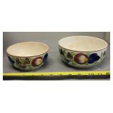antique villeroy & boch stick spatterware bowls va