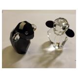 swarovski pioneers ebony & white sheep set